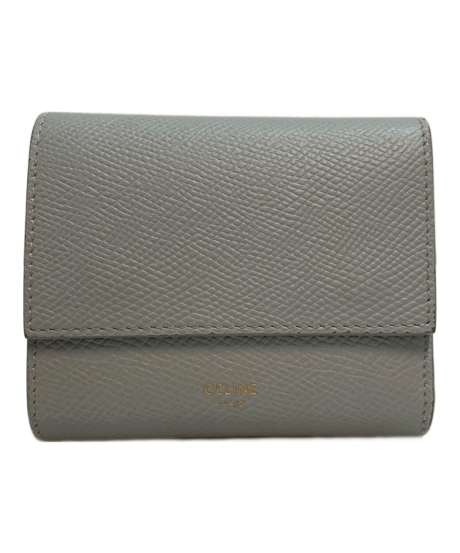 セリーヌ レザー ミュール　グレー　36サイズ 中古・古着通販】CELINE (セリーヌ) 2つ折り財布 レザー スカイブルー