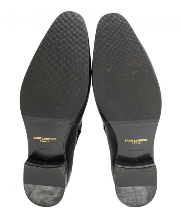 Saint Laurent Parisエディ期　アンクルベルトレザーブーツ 中古・古着通販】Saint Laurent Paris (サンローランパリ) BOXER NERO