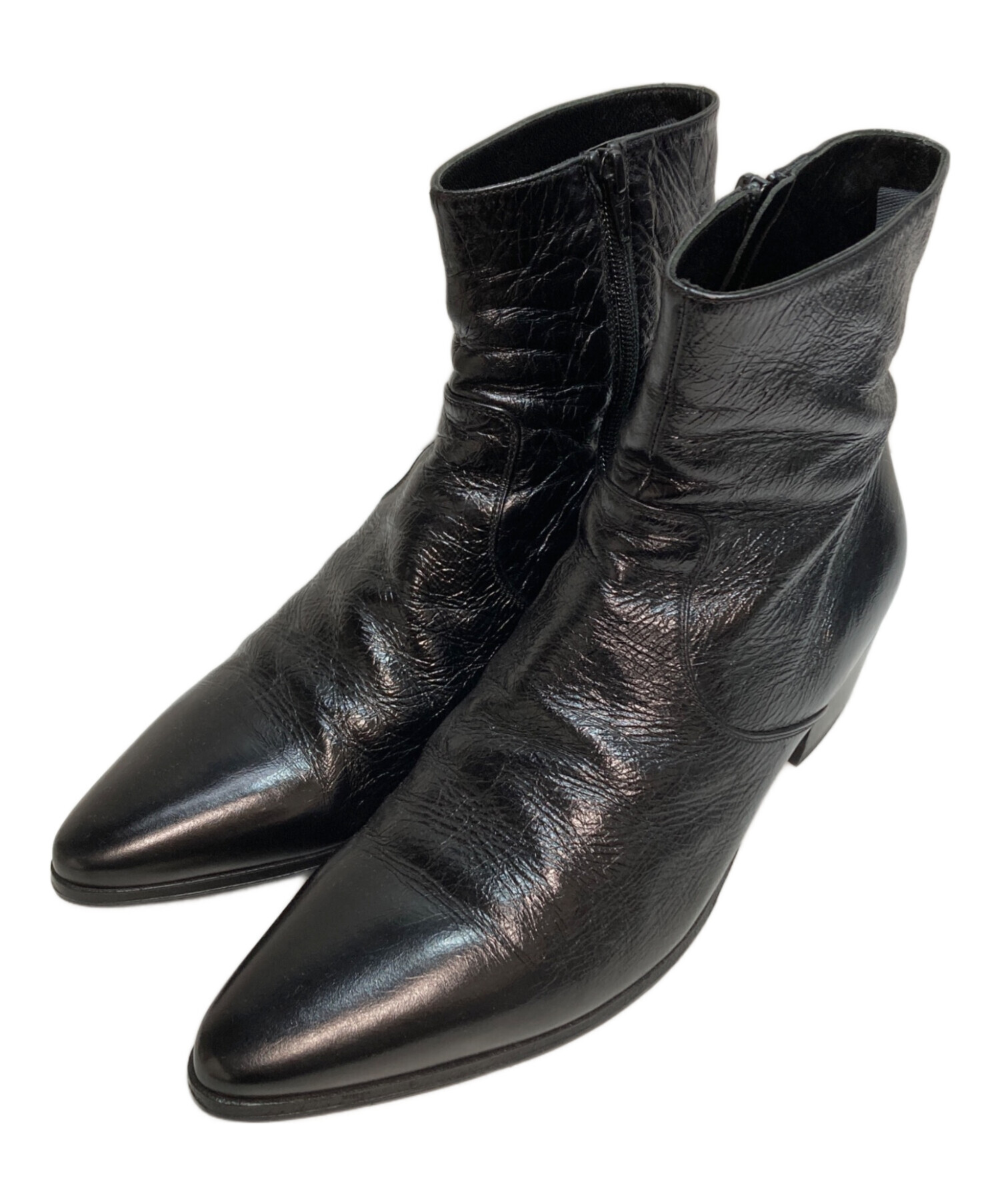 SAINT LAURENT サンローラン ヒールブーツ ルーカスサイドジップ 中古・古着通販】Saint Laurent Paris (サンローランパリ) サイド