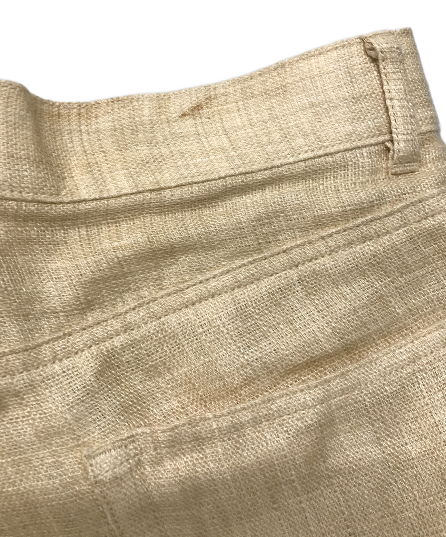 【美品】AURALEE オーラリー 春夏リネン100% パンツ S ベージュ 中古・古着通販】AURALEE (オーラリー) リネンパンツ LINEN DOUBLE