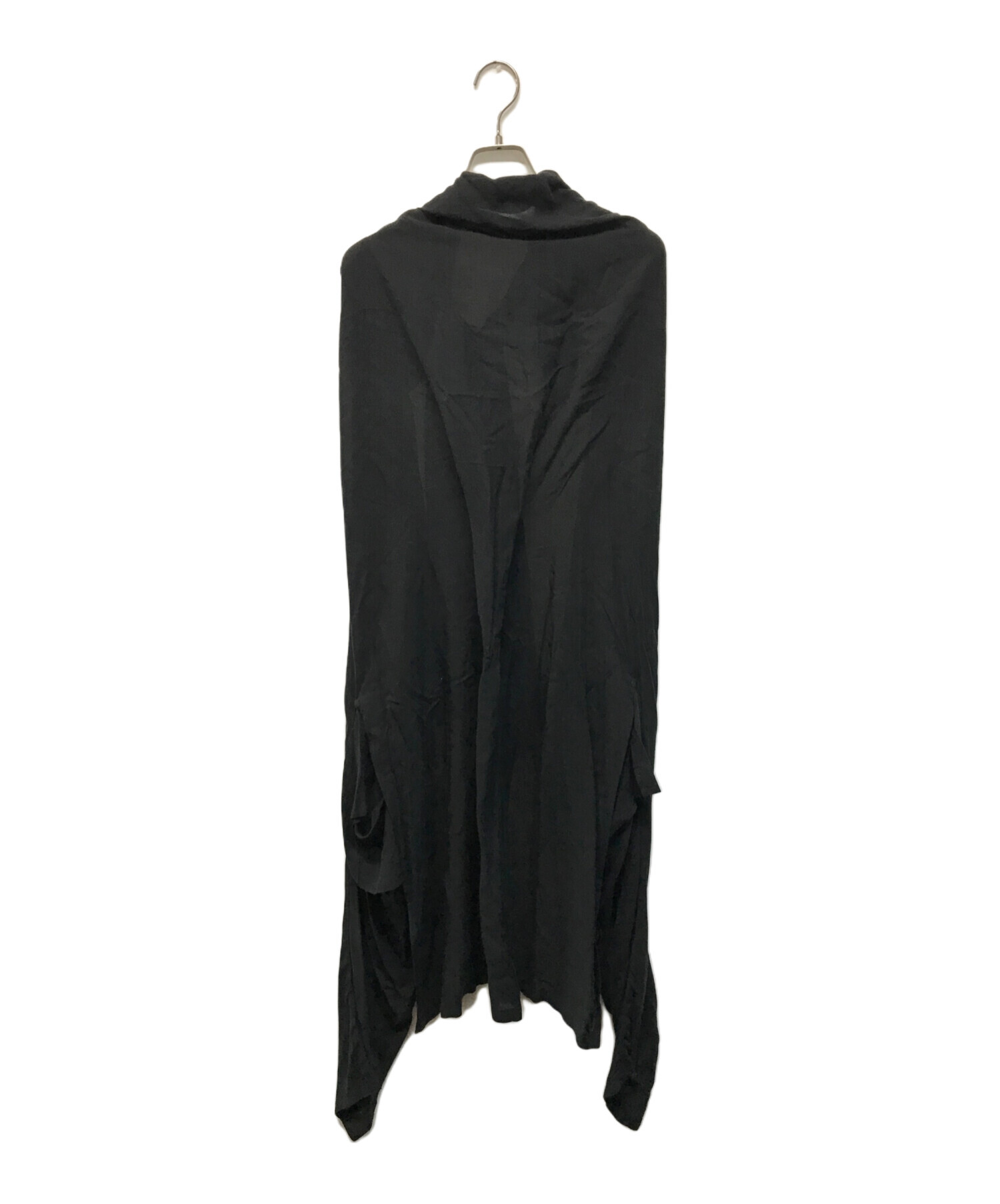 ヨウジヤマモトボタンデザイン ワンピース ブラック 未使用級 中古・古着通販】YOHJI YAMAMOTO (ヨウジヤマモト) デザインワンピース
