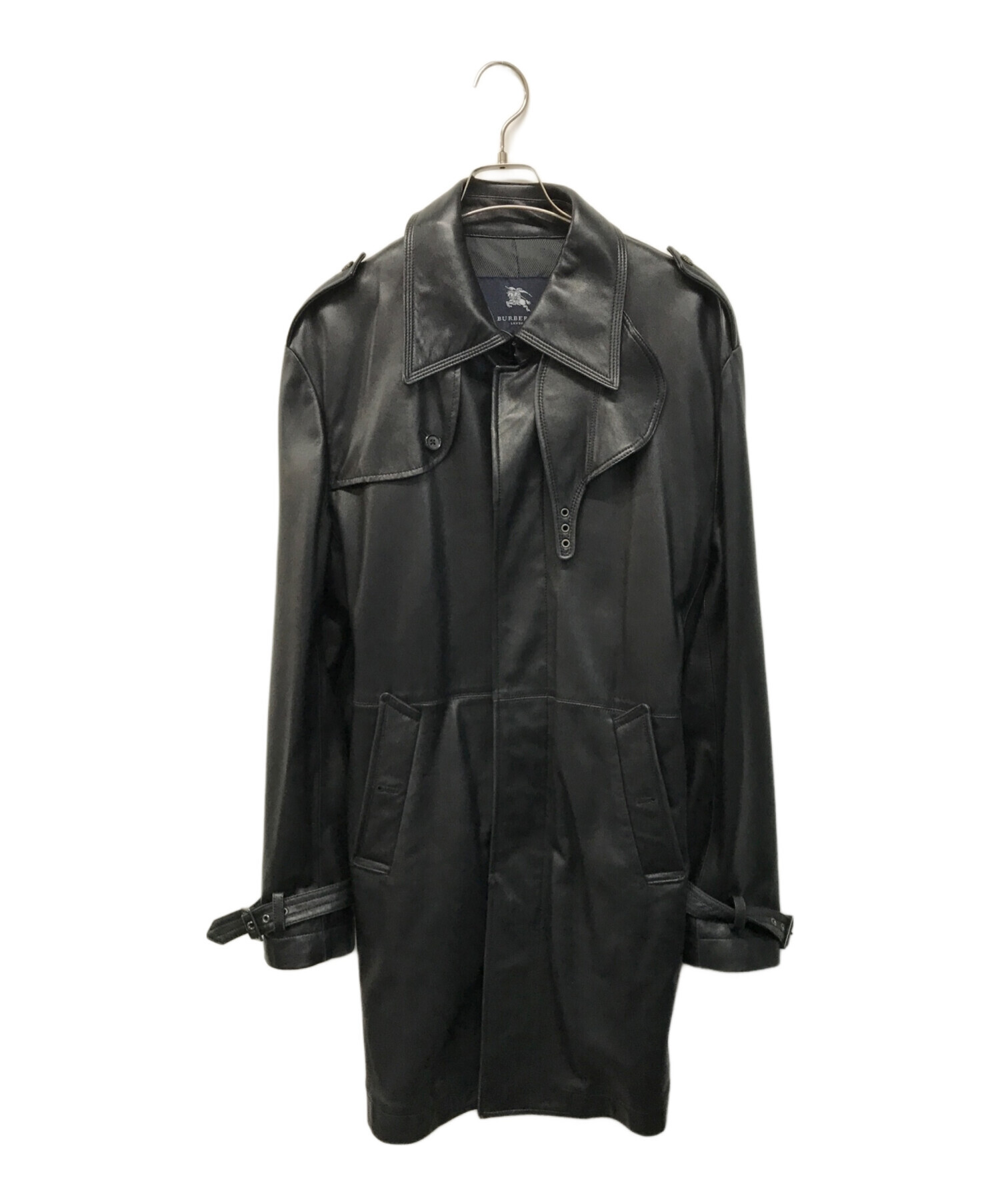 BURBERRY バーバリー　ラムレザートレンチコート　ロングコート 中古・古着通販】BURBERRY LONDON (バーバリーロンドン) ラムレザー