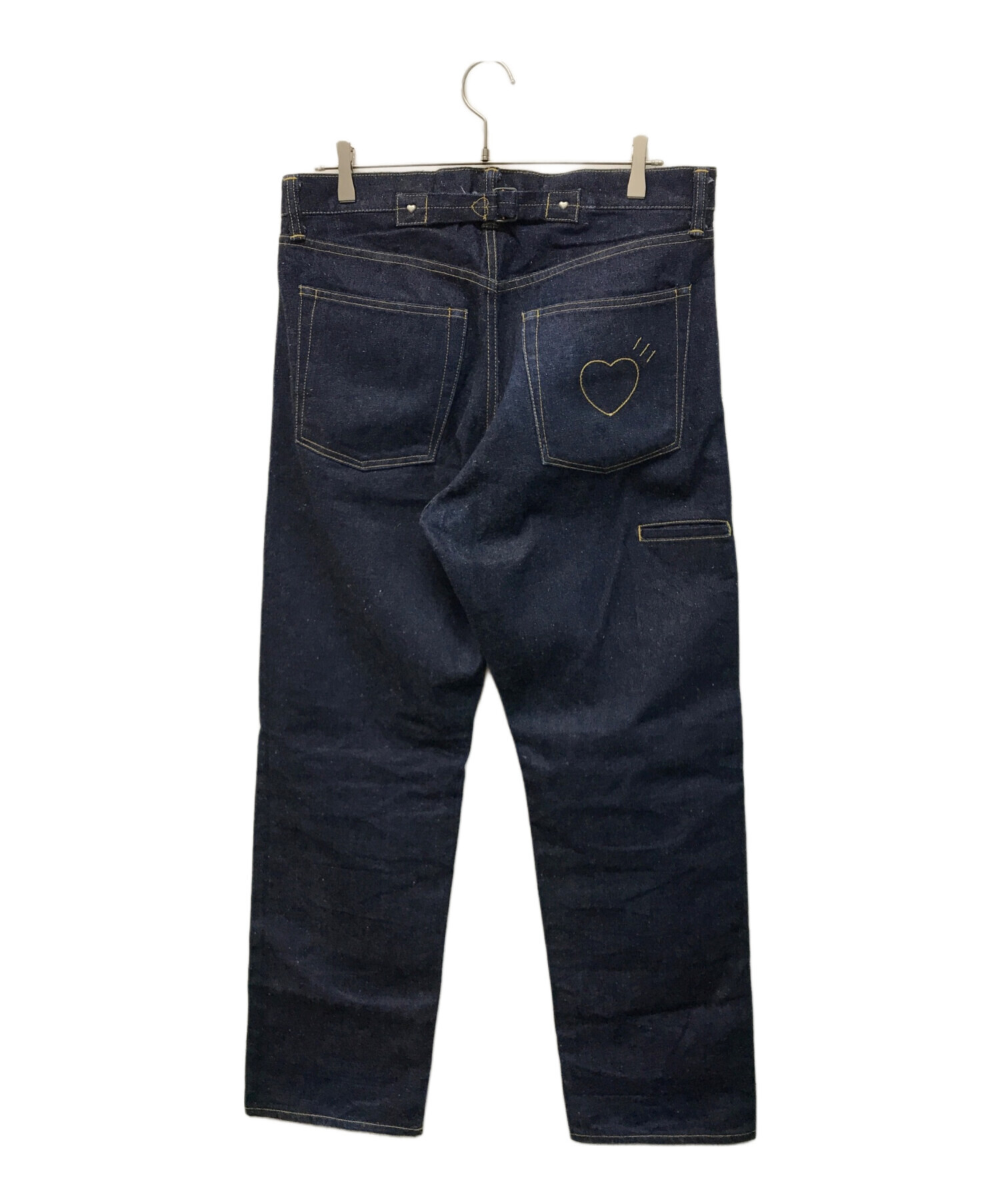 HUMAN MADE デニムパンツ 中古・古着通販】HUMAN MADE (ヒューマンメイド) ハート刺繍シンチ
