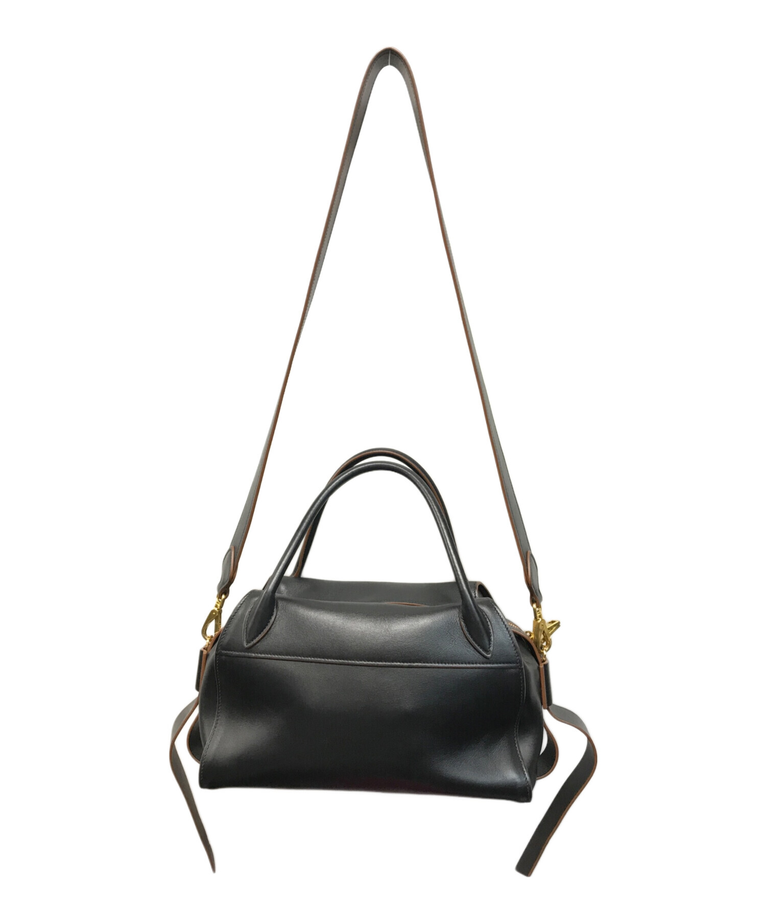 中古・古着通販】PRADA (プラダ) ボウリング リボンバッグ レザー