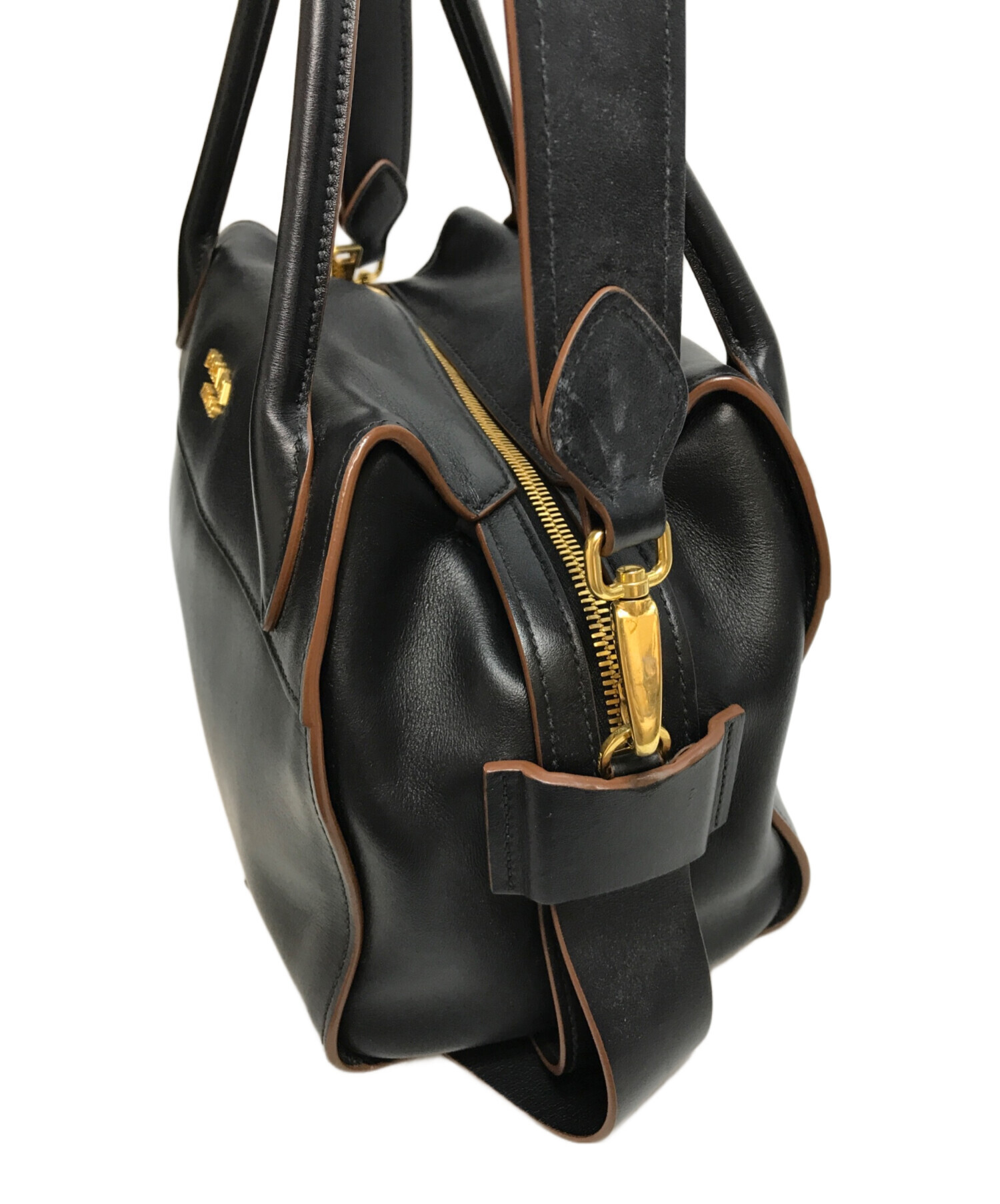 中古・古着通販】PRADA (プラダ) ボウリング リボンバッグ レザー