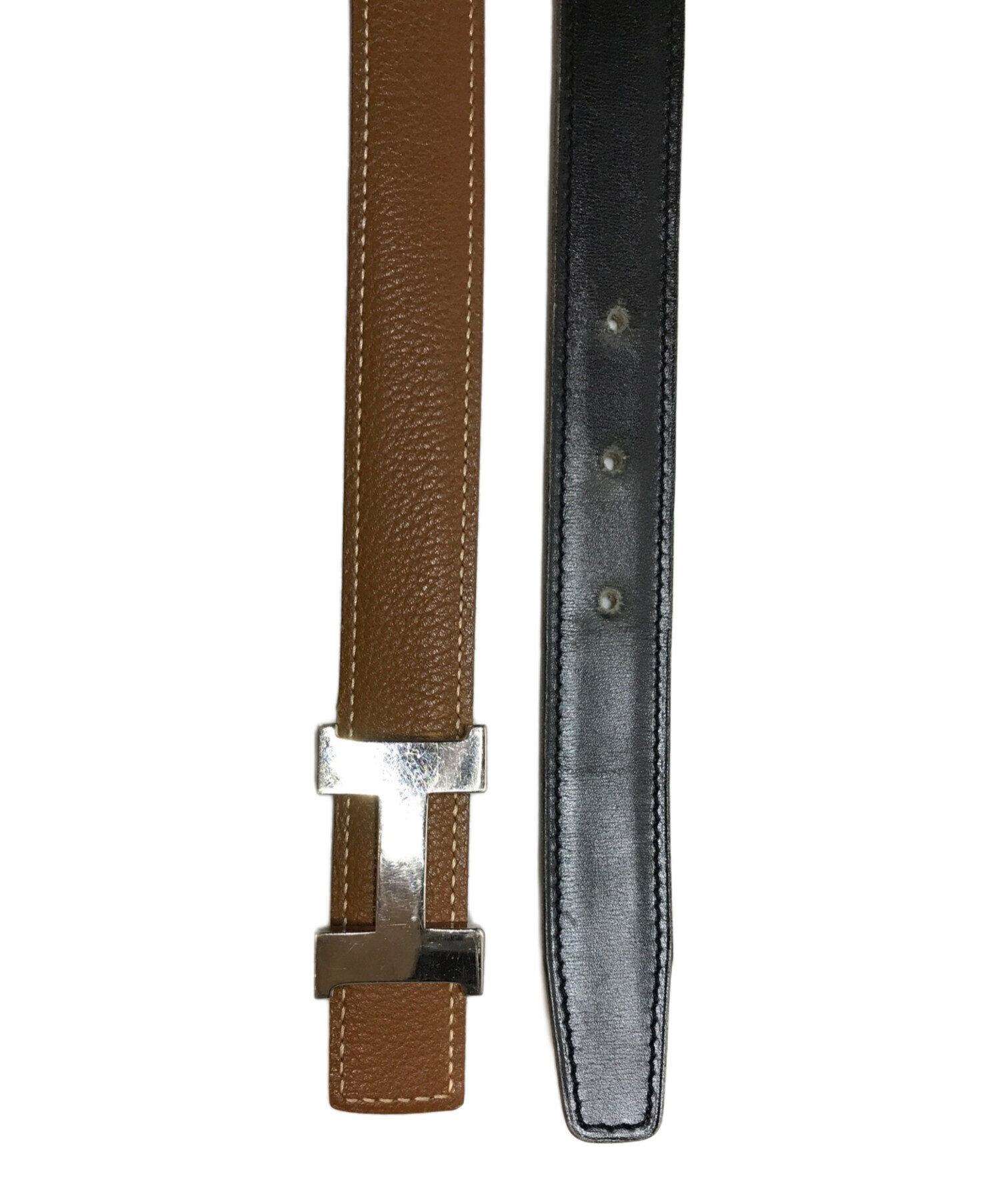中古・古着通販】HERMES (エルメス) コンスタンス Hベルト ブラウン
