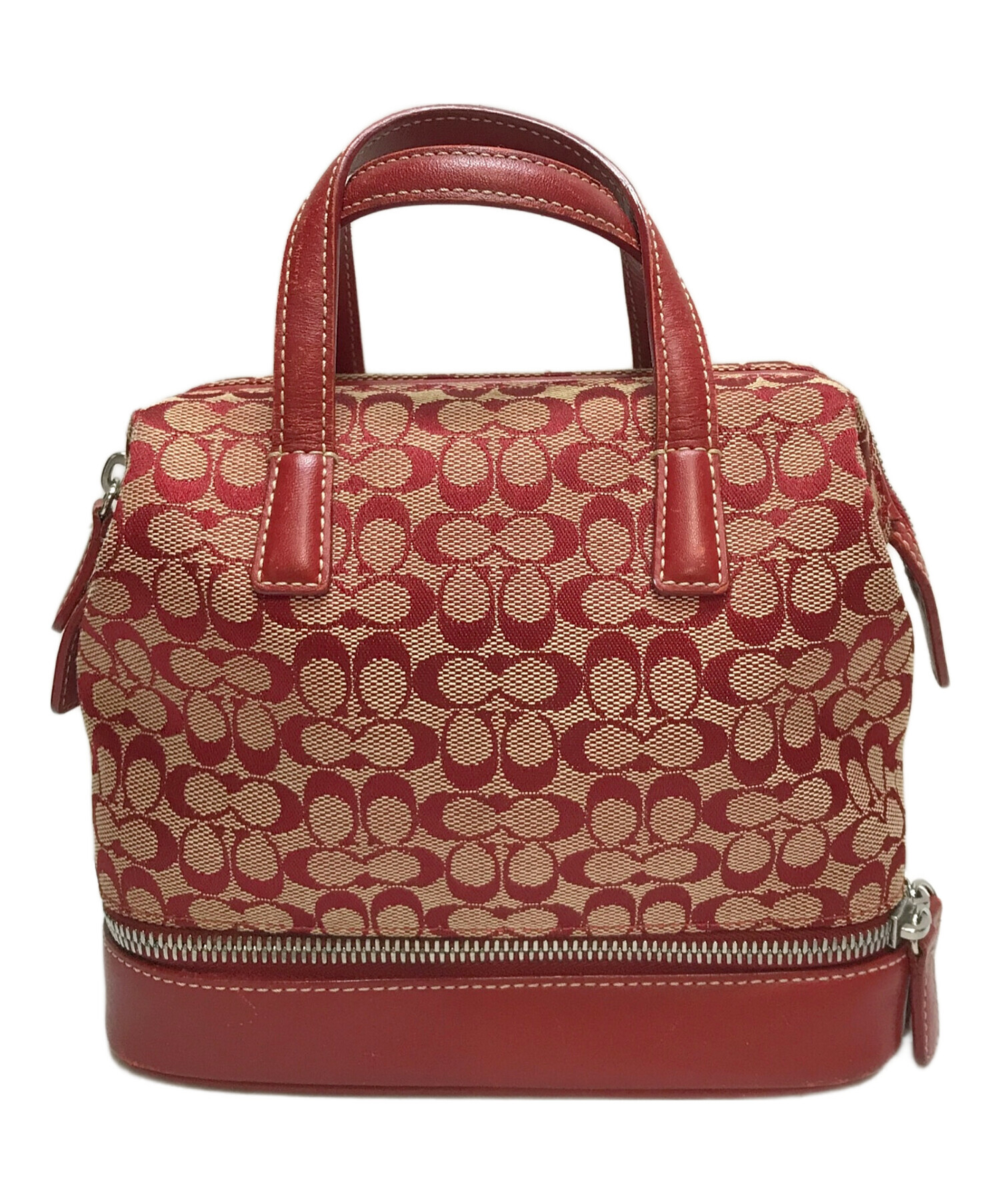 中古・古着通販】COACH (コーチ) ハンドバッグ 2室 レッド｜ブランド