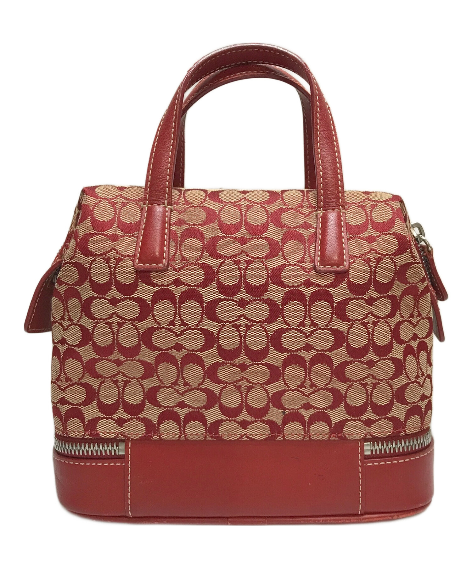 中古・古着通販】COACH (コーチ) ハンドバッグ 2室 レッド｜ブランド