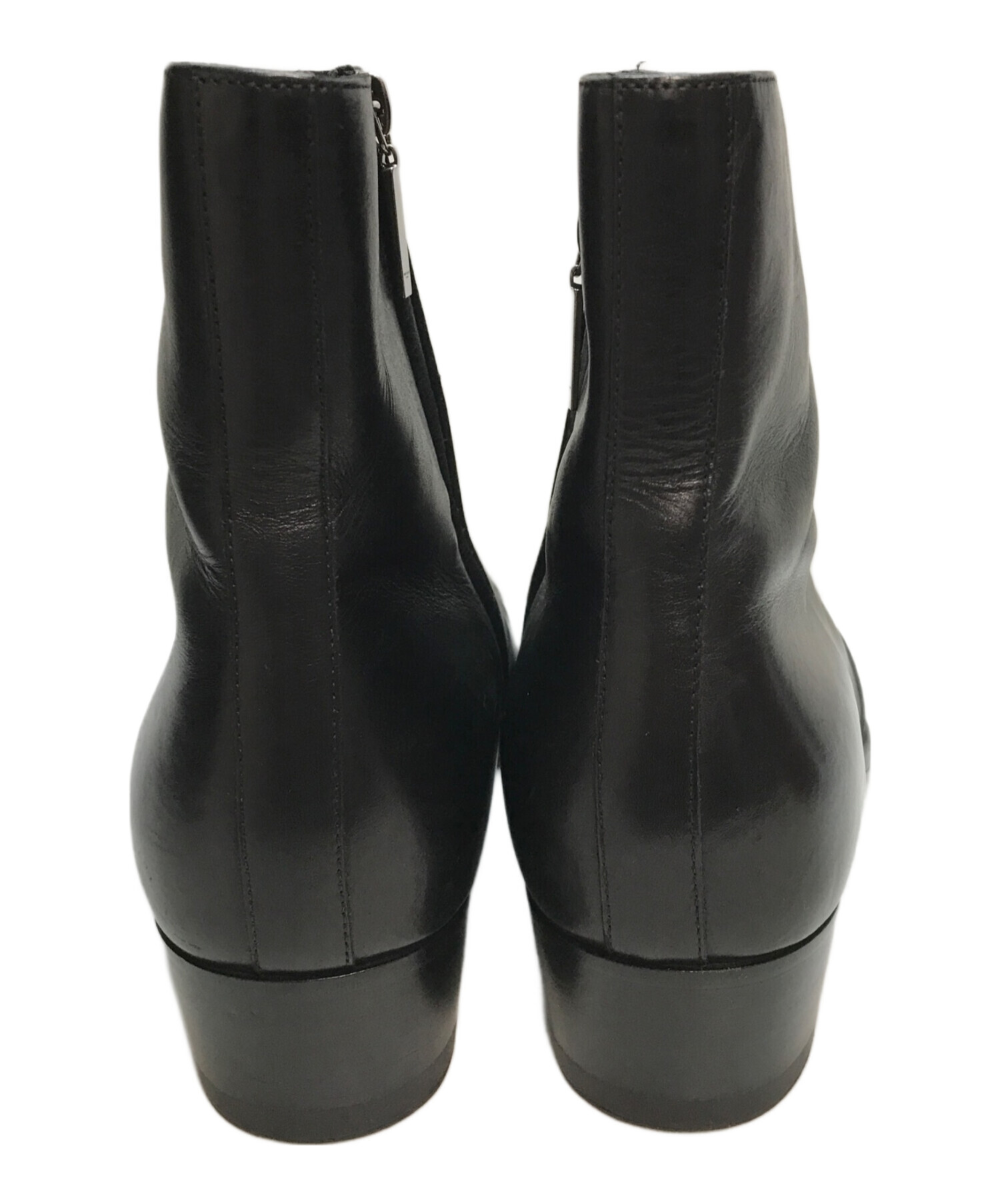 SAINT LAURENT PARIS スエードブーツ ブラック 43 中古・古着通販】Saint Laurent Paris (サンローランパリ) WYATT