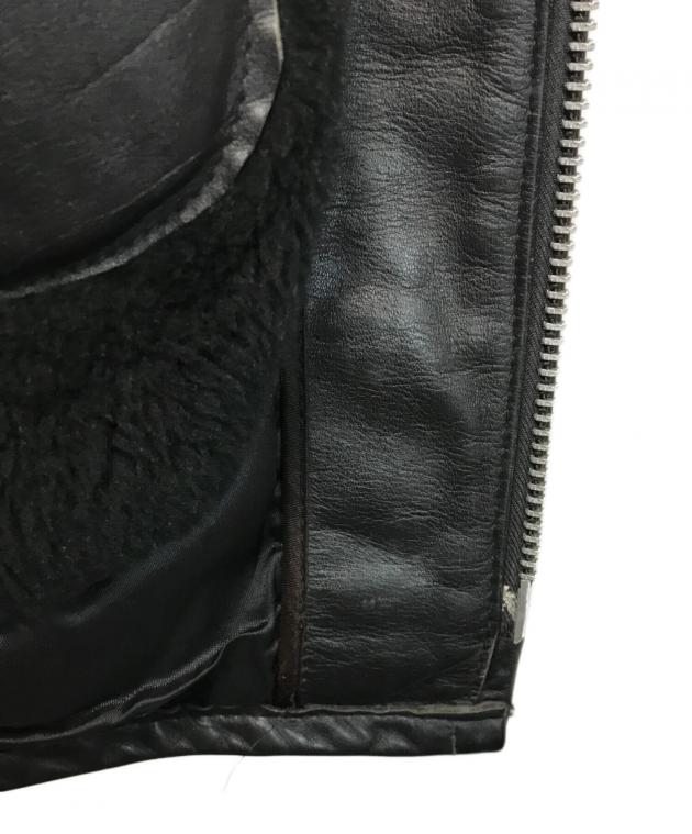 schott 642 サイズ46 ボアライナー付き ブラック 牛革 USA 中古・古着通販】Schott (ショット) ボアライナー付レザージャケット