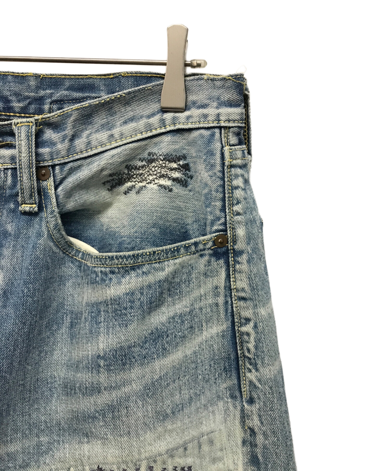 中古・古着通販】KAPITAL (キャピタル) BORO クラッシュ加工デニム