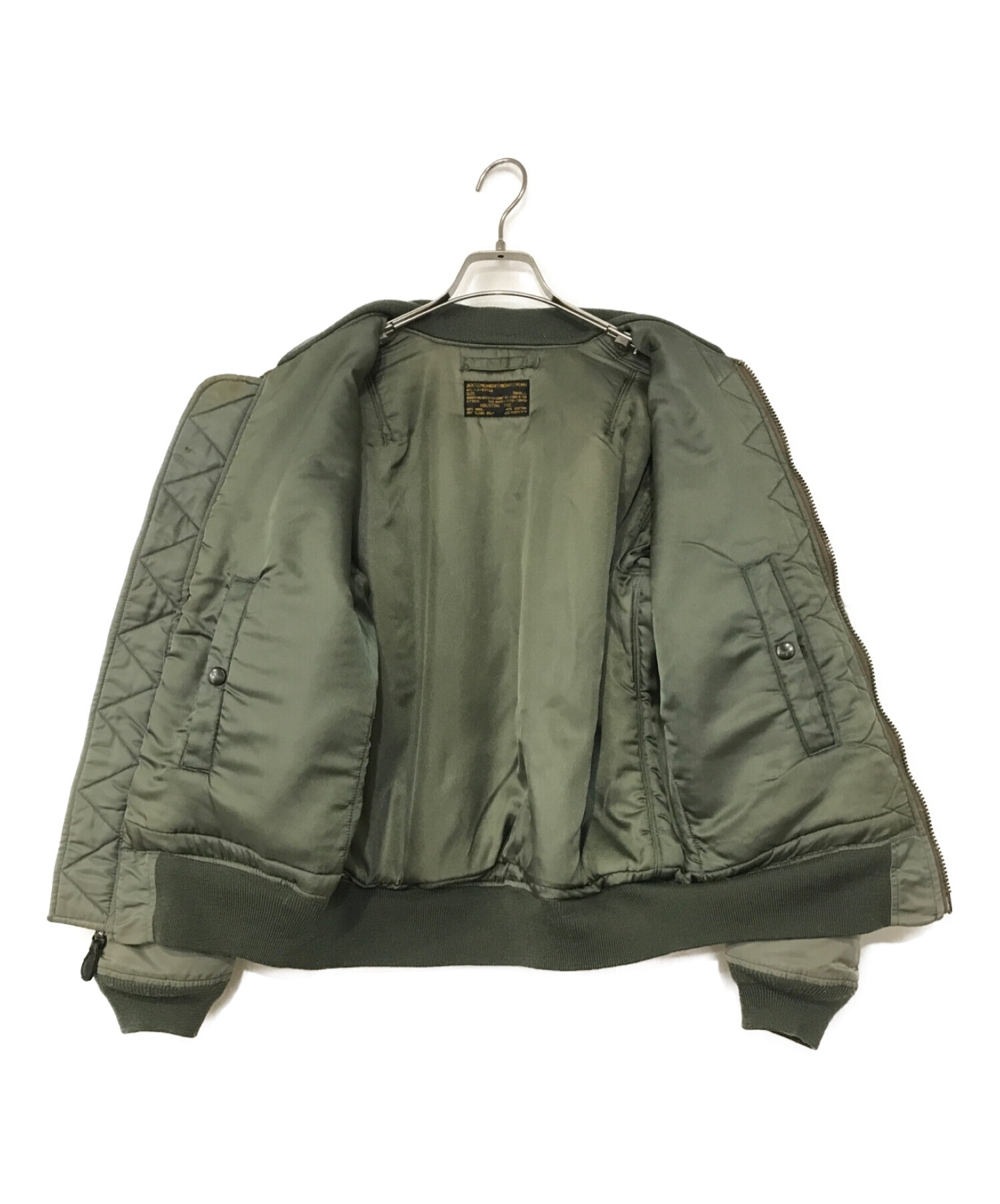 【美品】HOUSTON MA-1スタイル オリーブグリーンジャケット HOUSTON MA-1スタイル オリーブグリーンジャケット