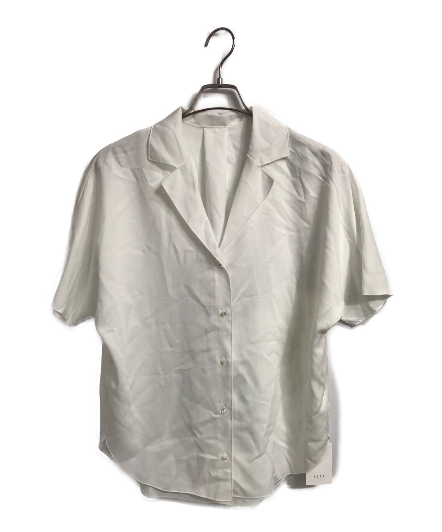 中古・古着通販】ETRE (エトレ) オープンネックツイルサテンシャツ 