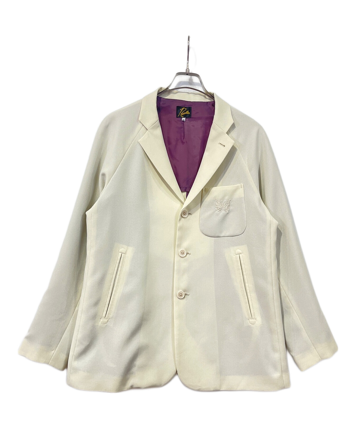 Needles ホワイトジャケット XS 中古・古着通販】Needles (ニードルズ) <別注>Raglan Jacket ホワイト