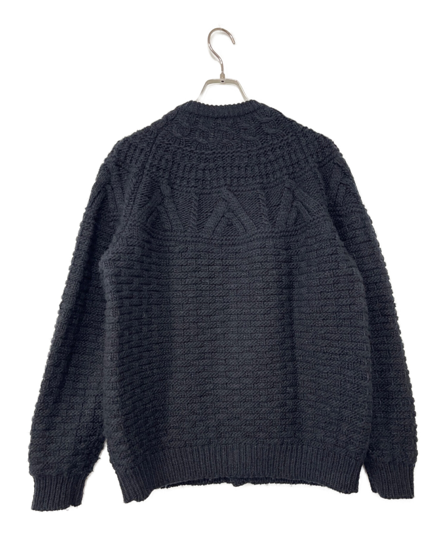 中古・古着通販】BATONER (バトナ―) SPREAD ARAN CREW NECK CARDIGAN