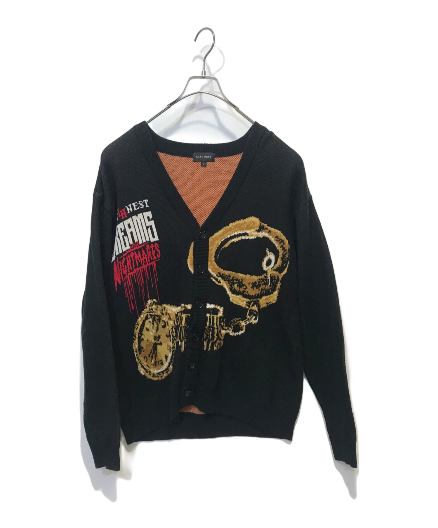 中古・古着通販】lastnest (ラストネスト) D&N cardigan ブラック 