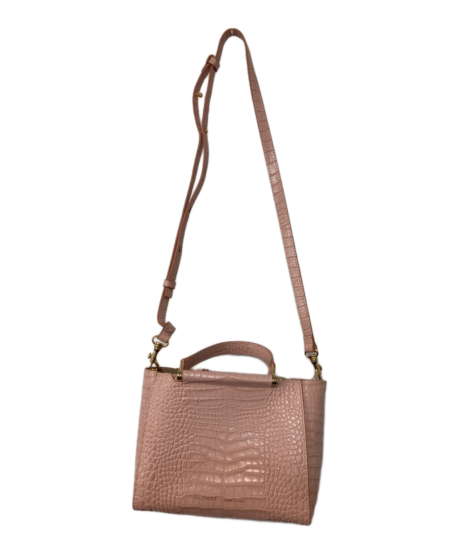 ✨ 美品✨ イアクッチ IACUCCI 2way ピンク ハンドバッグ 中古・古着通販】IACUCCI (イアクッチ) 型押し2WAYバッグ ピンク