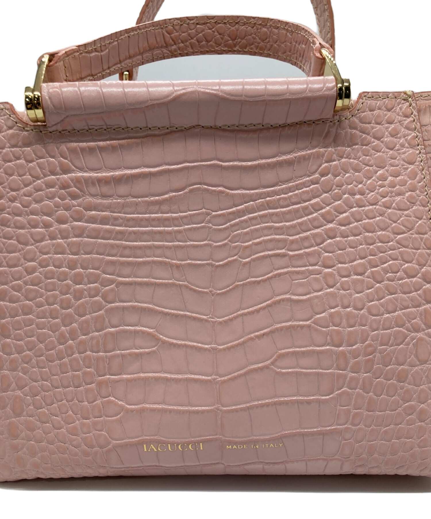 中古・古着通販】IACUCCI (イアクッチ) 型押し2WAYバッグ ピンク