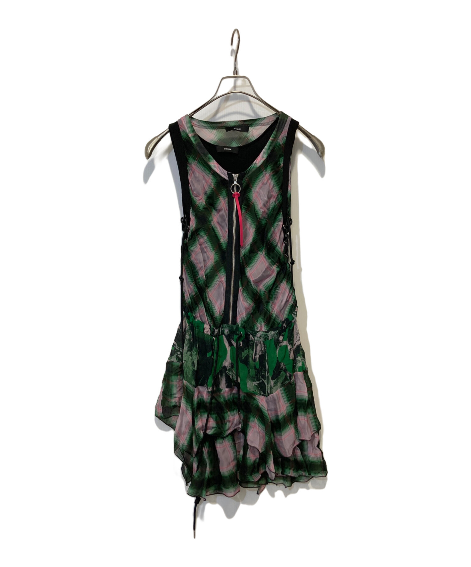 中古・古着通販】DIESEL (ディーゼル) レイヤードワンピース グリーン