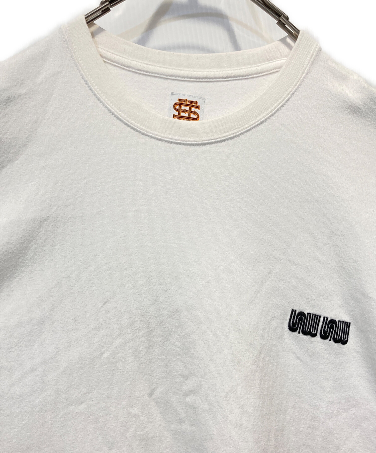 中古・古着通販】SEESEE (シーシー) 刺繍Tシャツ ホワイト サイズ:L 
