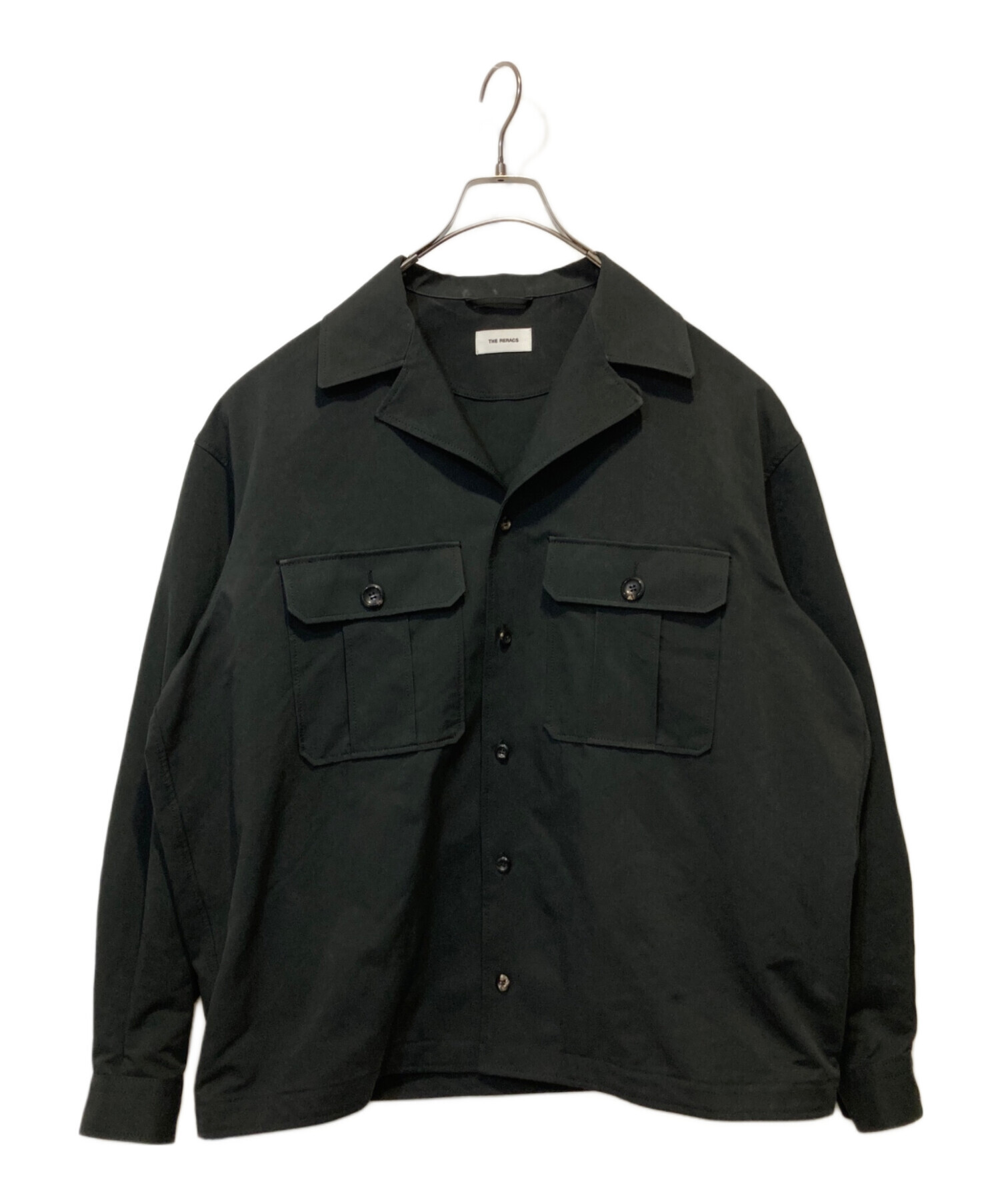 THE RERACS BIG CPO SHIRT 48 黒 シャツジャケット THE RERACS BIG CPO SHIRT 48 黒 シャツジャケット THE RERACS（ザ