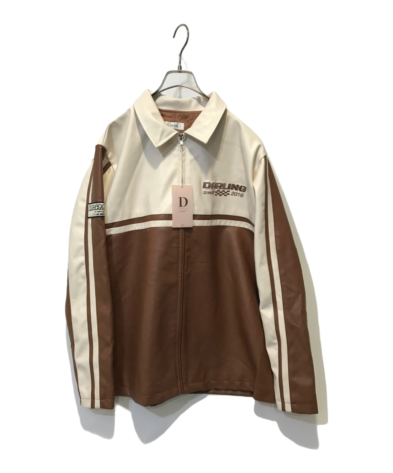 中古・古着通販】Darich (ダーリッチ) バイカラーレザースタジャン 