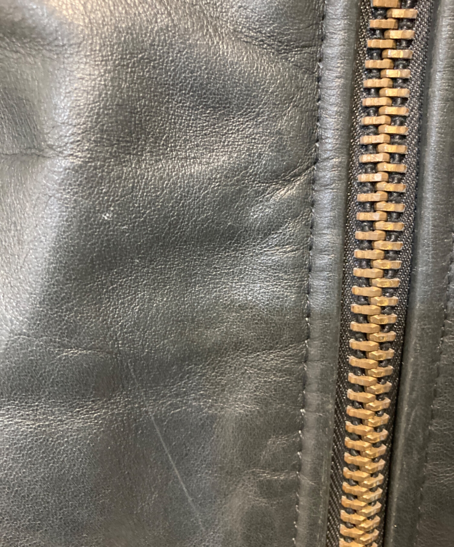 中古・古着通販】Schott (ショット) レザーMA-1ジャケット ブラック