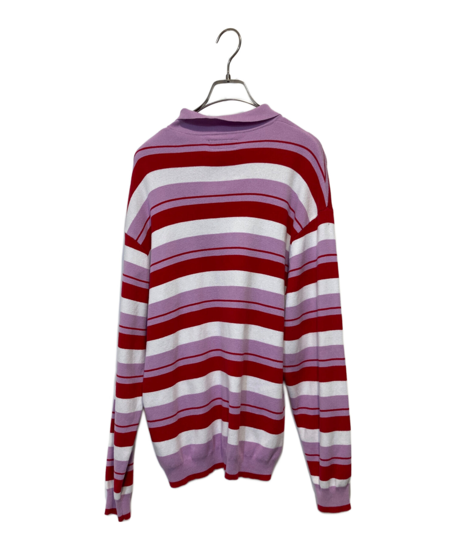 Supreme Stripe Zip L/S Polo Supreme Stripe Zip L⁄S Polo Black Navy 