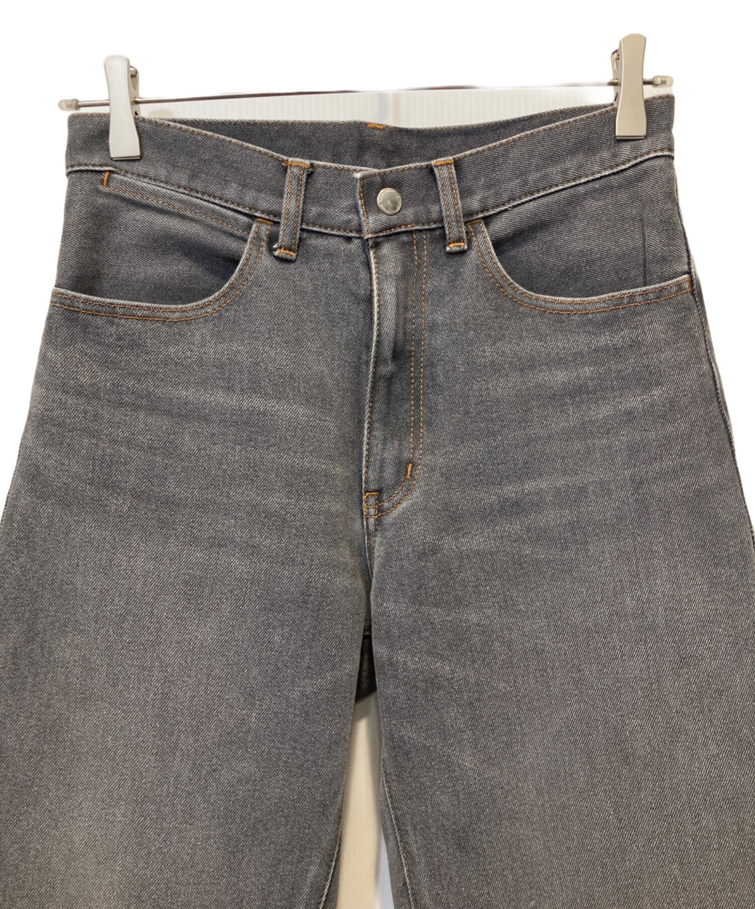 N.HOLLYWOOD エヌハリウッド スリムストレートデニム グレー 38 中古・古着通販】N.HOOLYWOOD (エヌ ハリウッド) デニムフレアパンツ