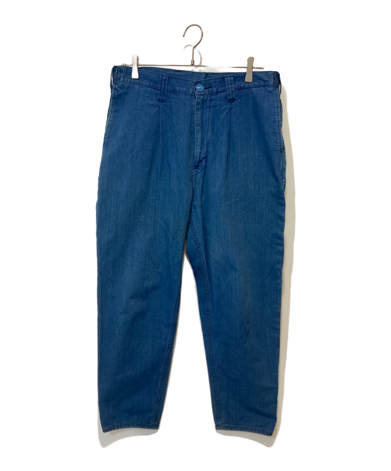 ポータークラシック　パンツ　L　ブルー　ハート　レーヨン100 Porter Classic 