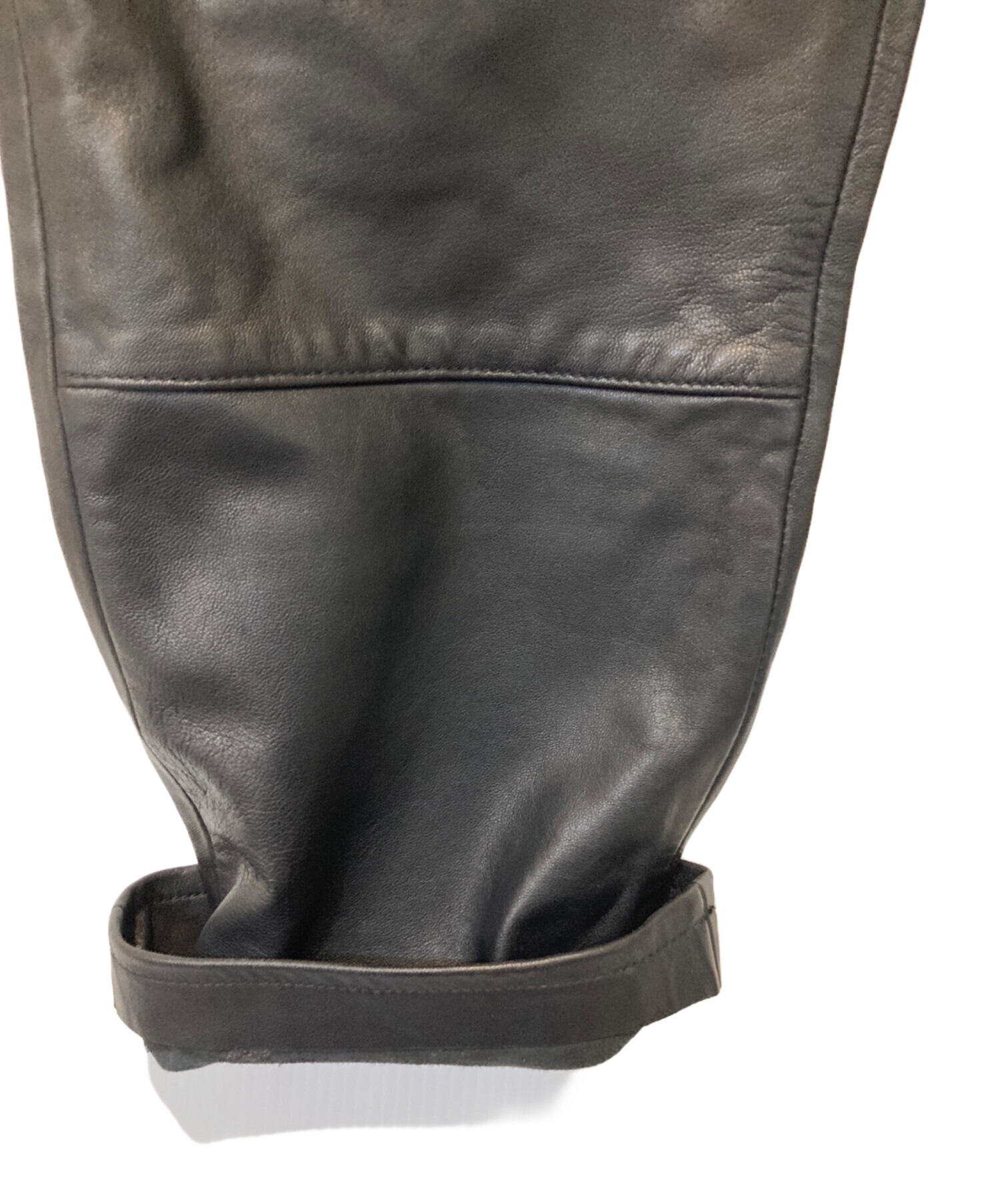 中古・古着通販】juha (ユハ) SOFT LAMB LEATHER PANTS ブラック