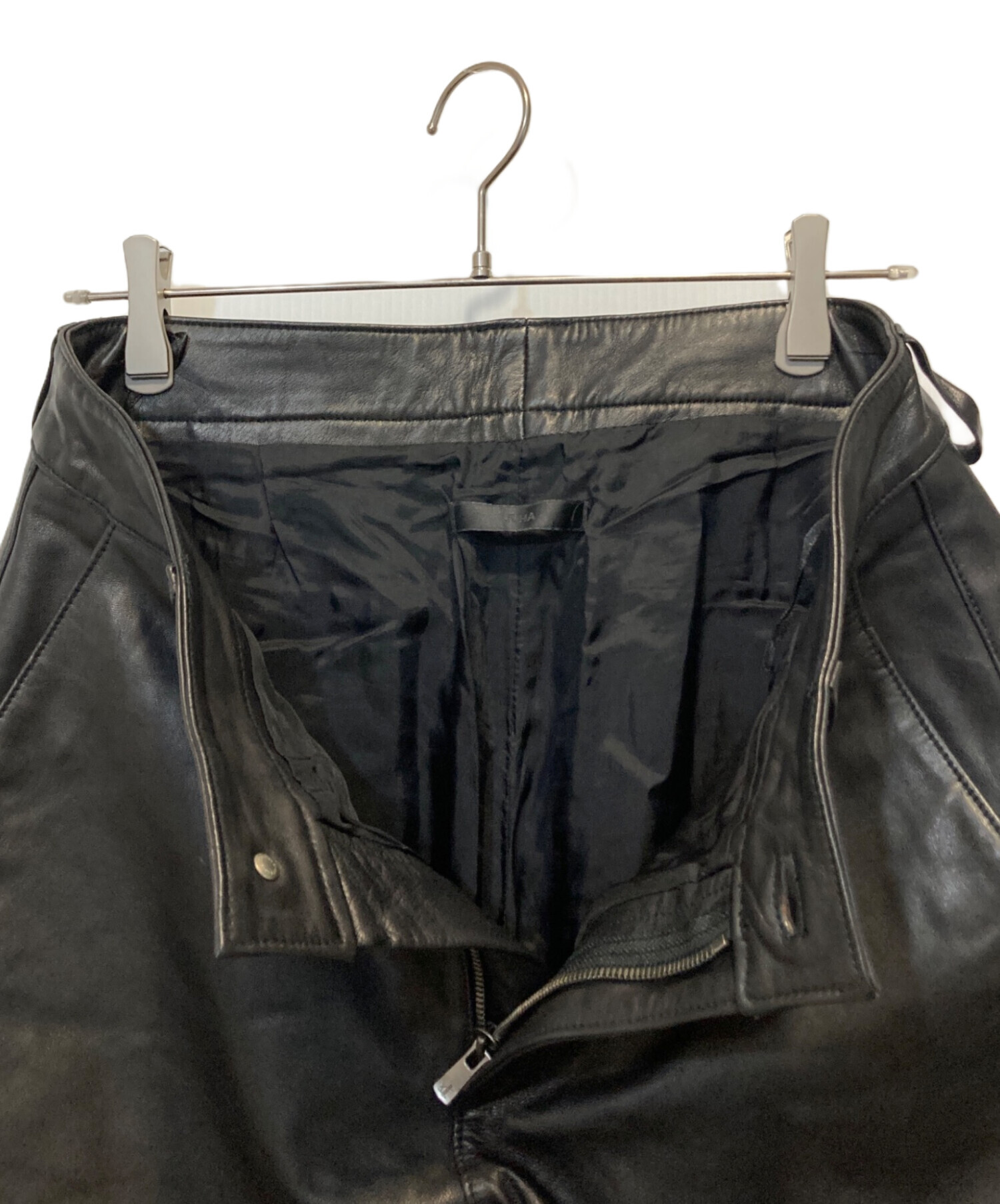 中古・古着通販】juha (ユハ) SOFT LAMB LEATHER PANTS ブラック