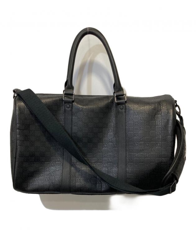 Jordan ブラック モノグラムボストンバッグ(25L)