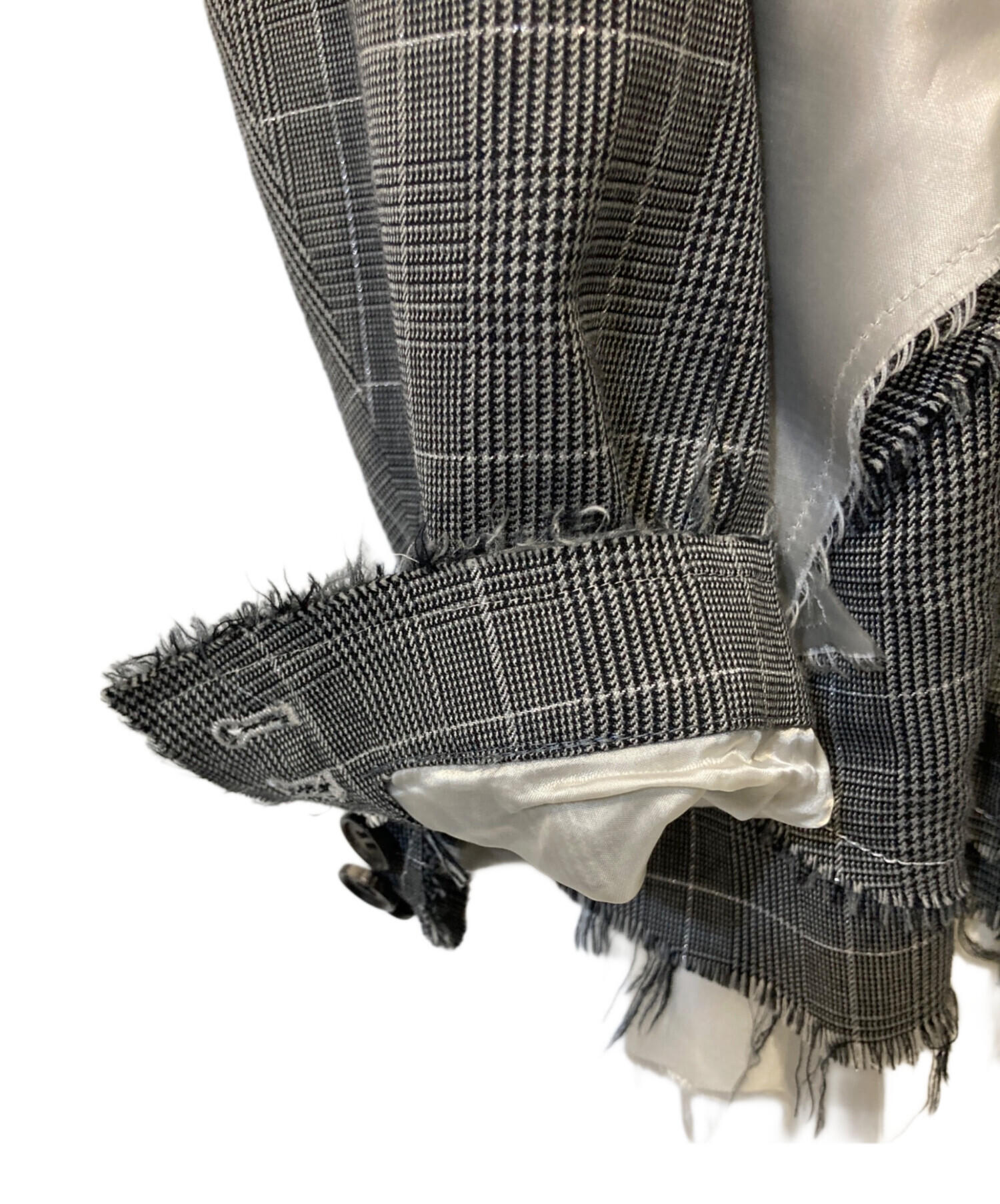 中古・古着通販】sulvam (サルバム) カットオフチェックテーラード