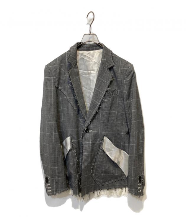 中古・古着通販】sulvam (サルバム) カットオフチェックテーラード