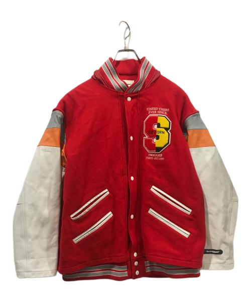 SWAGGER スワッガー スタジャン フライトジャケット風 Y2K 美品 中古・古着通販】SWAGGER (スワッガー) スタジャン レッド サイズ:XL