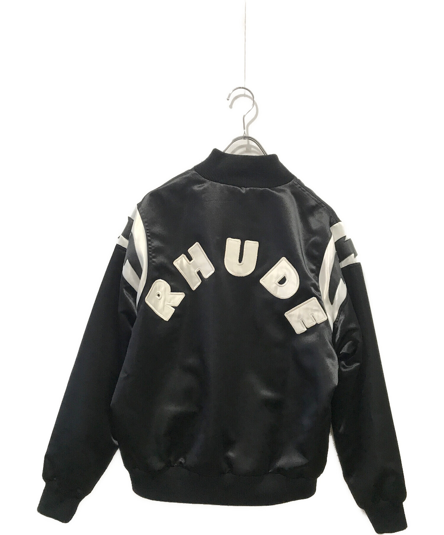 中古・古着通販】RHUDE (ルード) サテンバックロゴブルゾン ブラック 