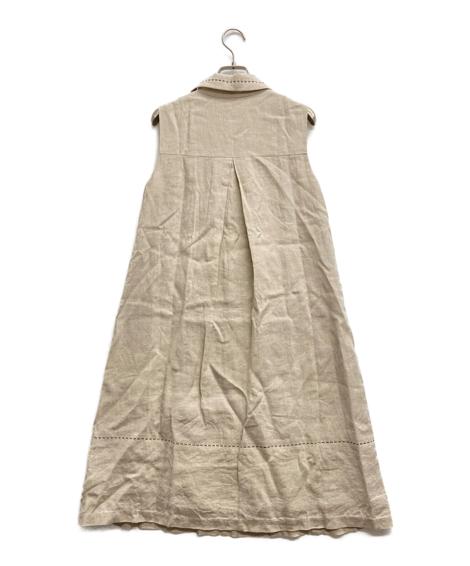 【FOXEY】珊瑚のビーズ刺繍 リネンワンピース フォクシー フォクシー リネンワンピース FOXEY】珊瑚のビーズ刺繍 リネン