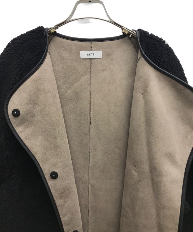 akte ロングボアコート AKTE（アクテ）の「トリミングロングボアコート（ノーカラー