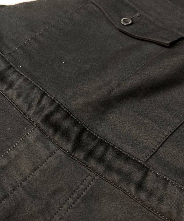 中古・古着通販】OUTIL (ウティ) ブラックモールスキンオーバーオール