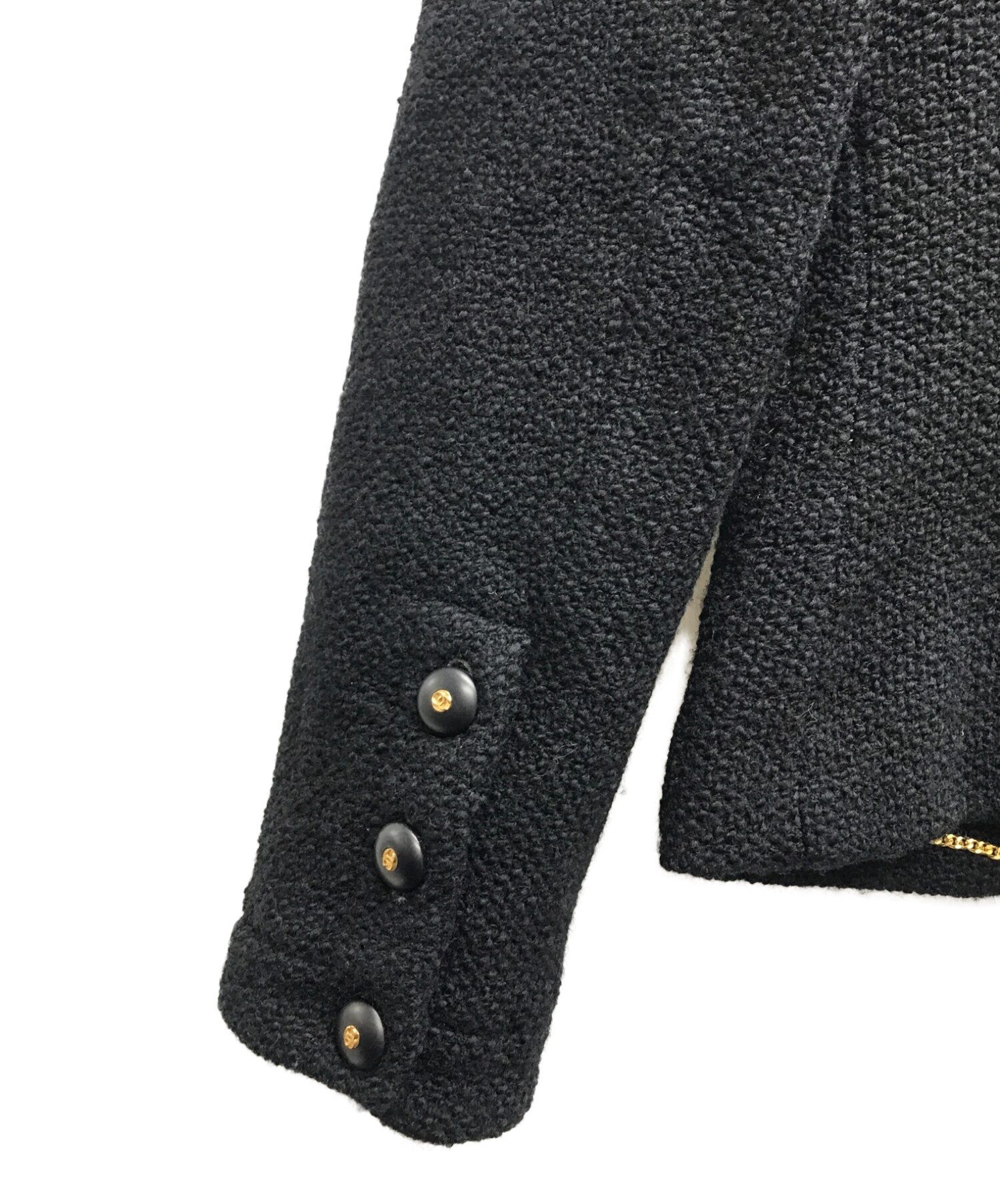 中古・古着通販】CHANEL (シャネル) ツイードセットアップ ブラック