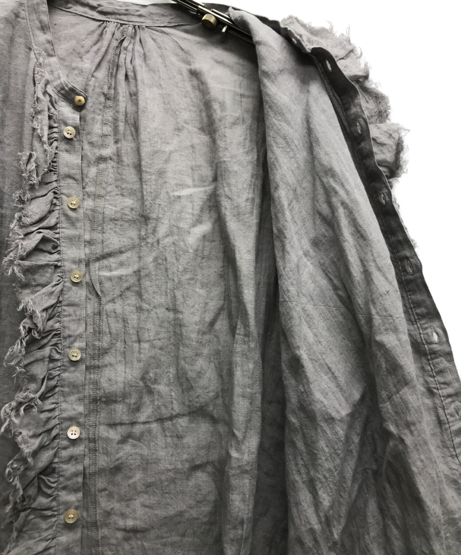 中古・古着通販】SUZUKI TAKAYUKI (スズキタカユキ) frilled blouse 