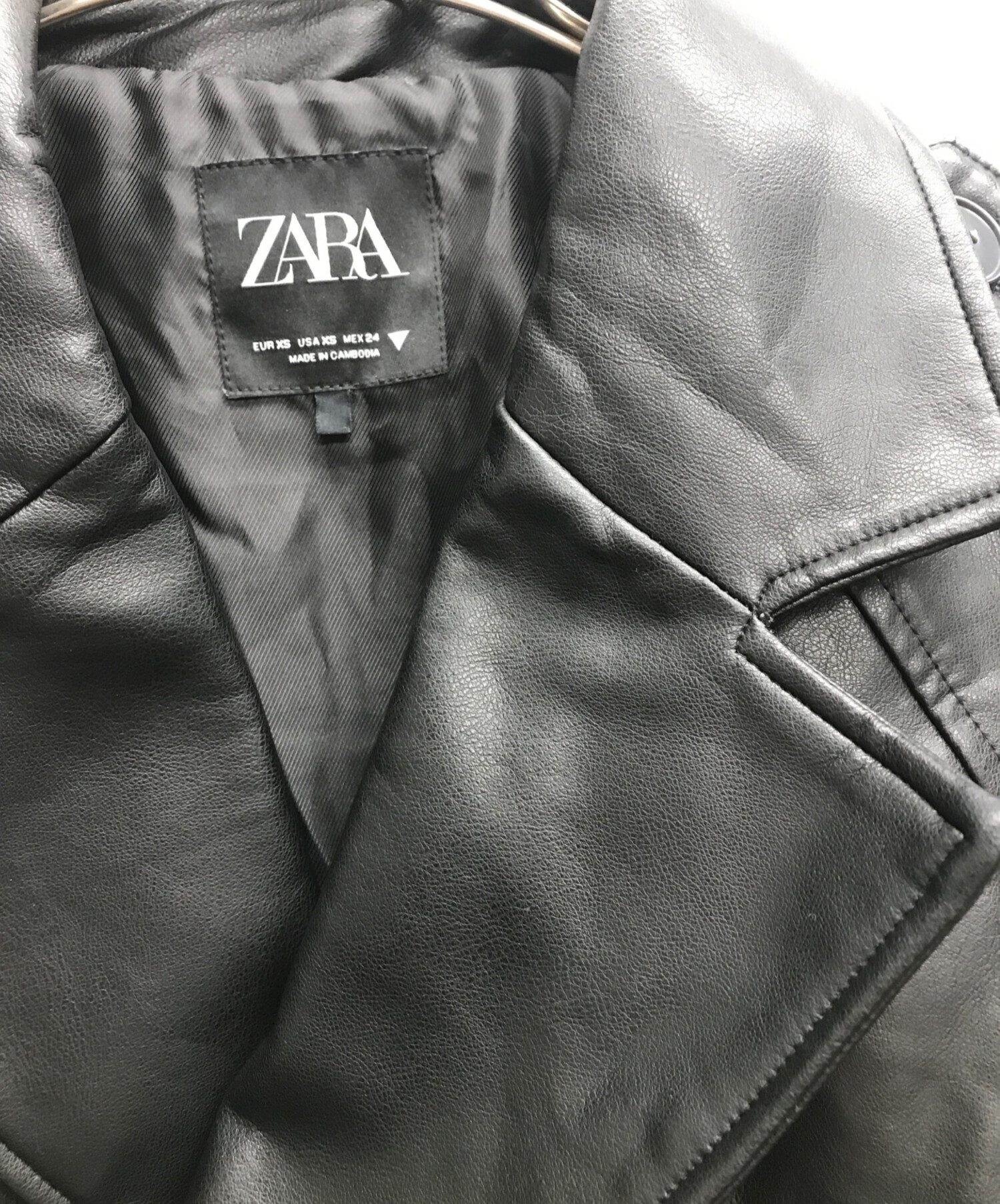 ZARA xs フェイクレザー ジャケット 【公式通販】