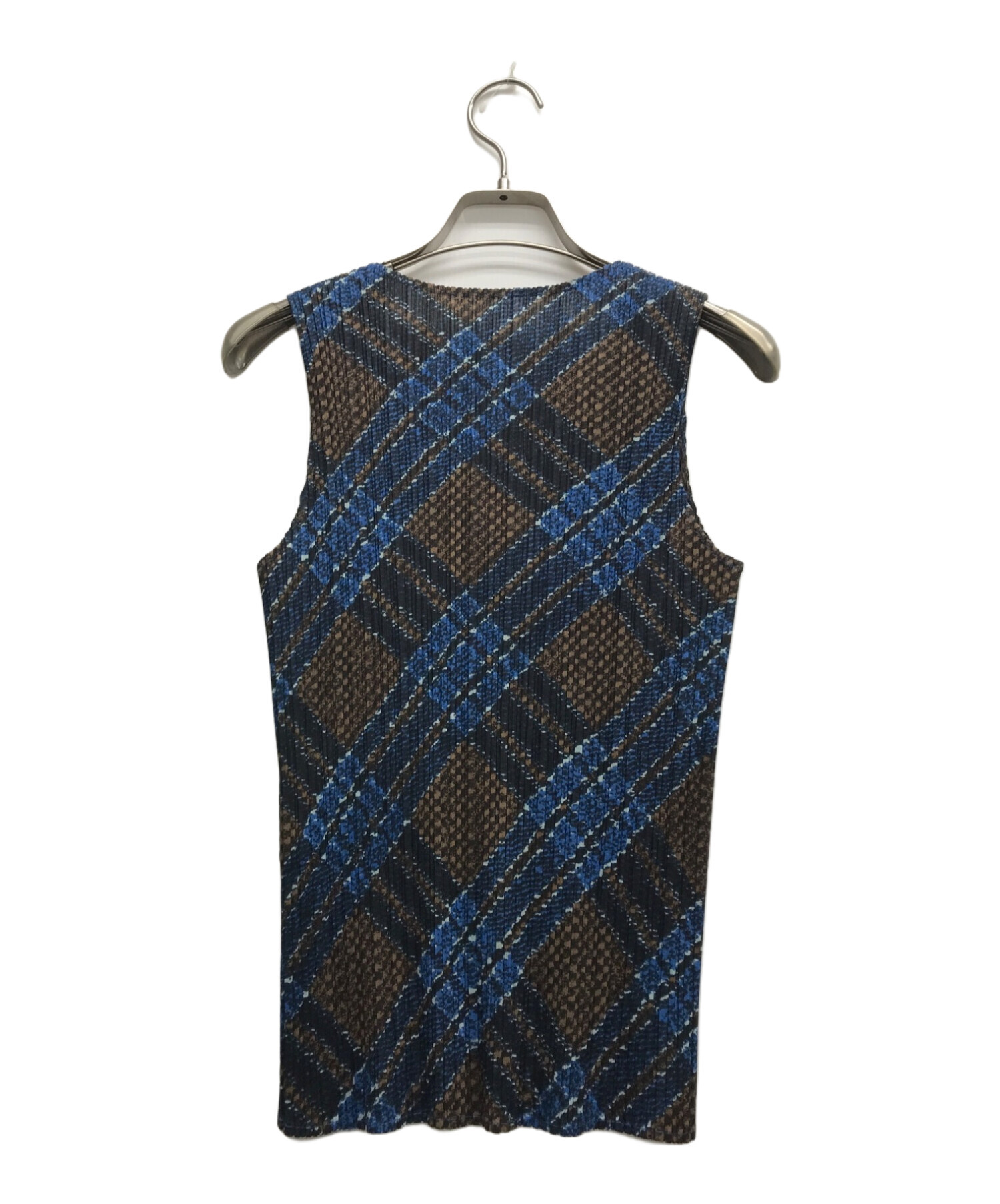 PLEATS PLEASE プリーツプリーズ ノースリーブ 総柄 良い 3 PLEATS