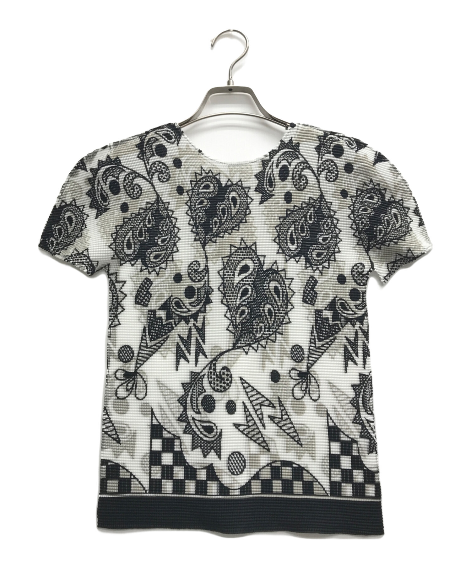 ミーイッセイミヤケ me ISSEY MIYAKE 総柄 ワッフル プリーツ  