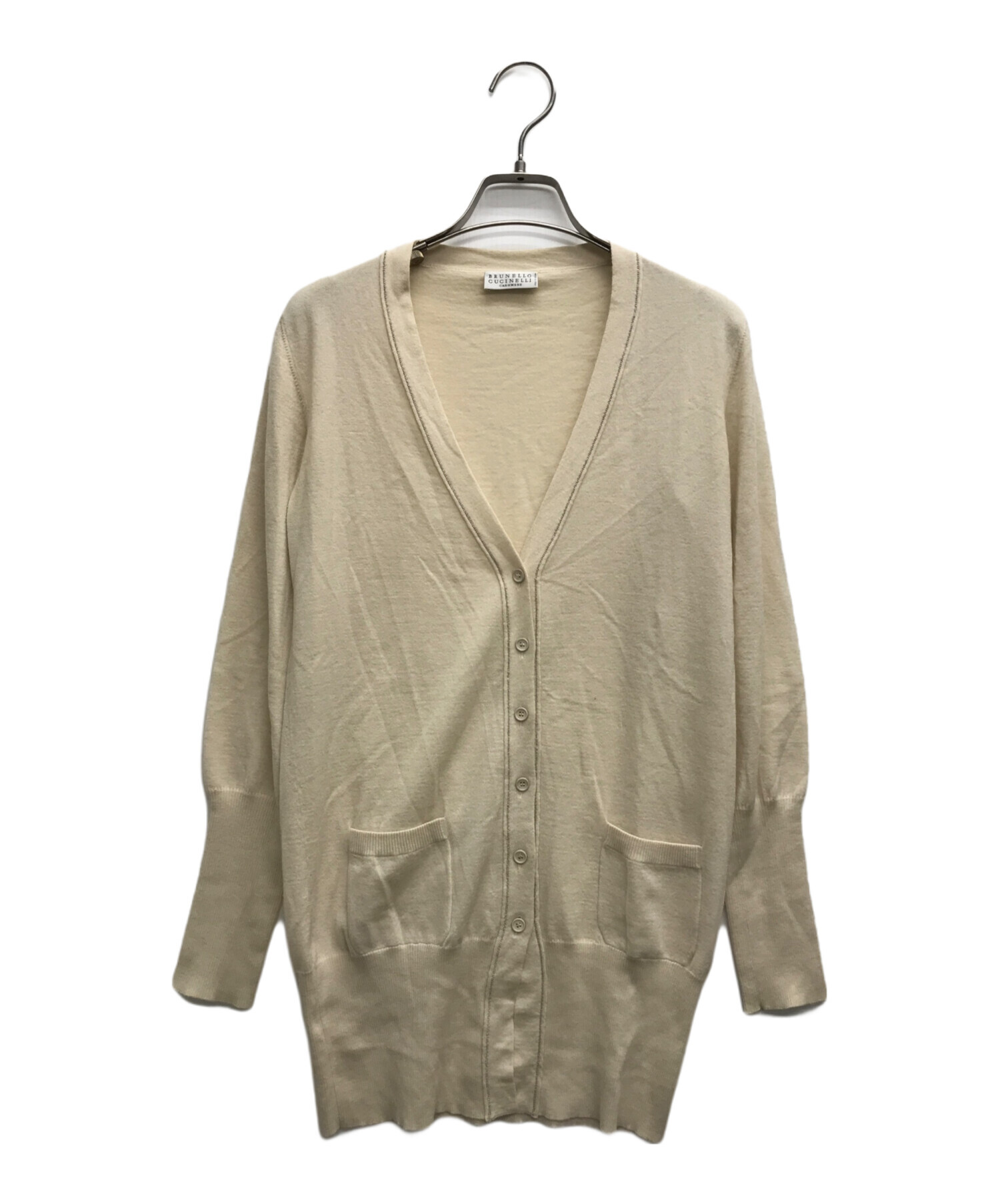 極美品 ブルネロクチネリ ニットカーディガン カシミヤ混 マルチカラー