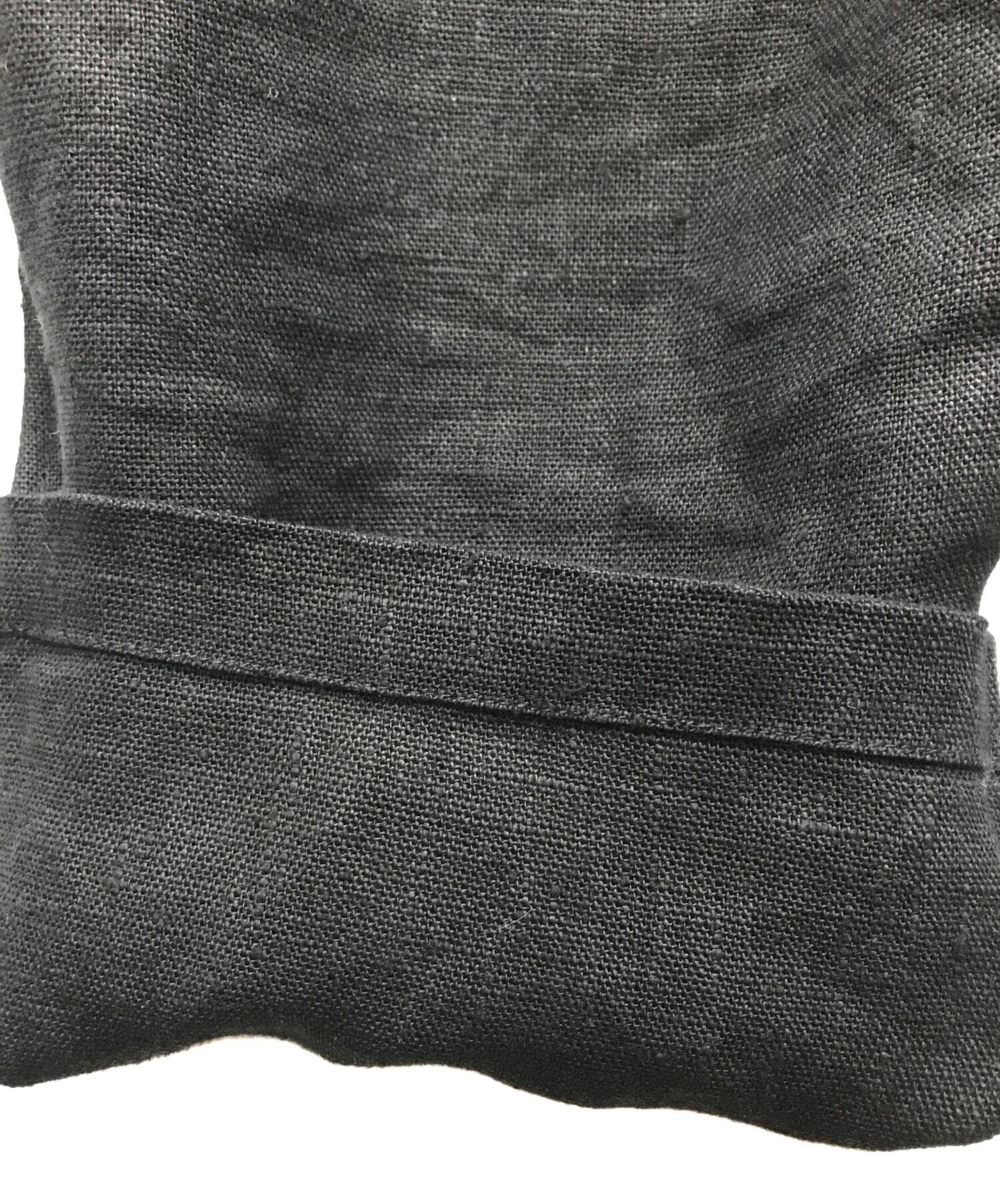 新品未使用　かぐれ リネンサロペット チャコール かぐれ サロペット オーバーオール リネンサロペット レディース