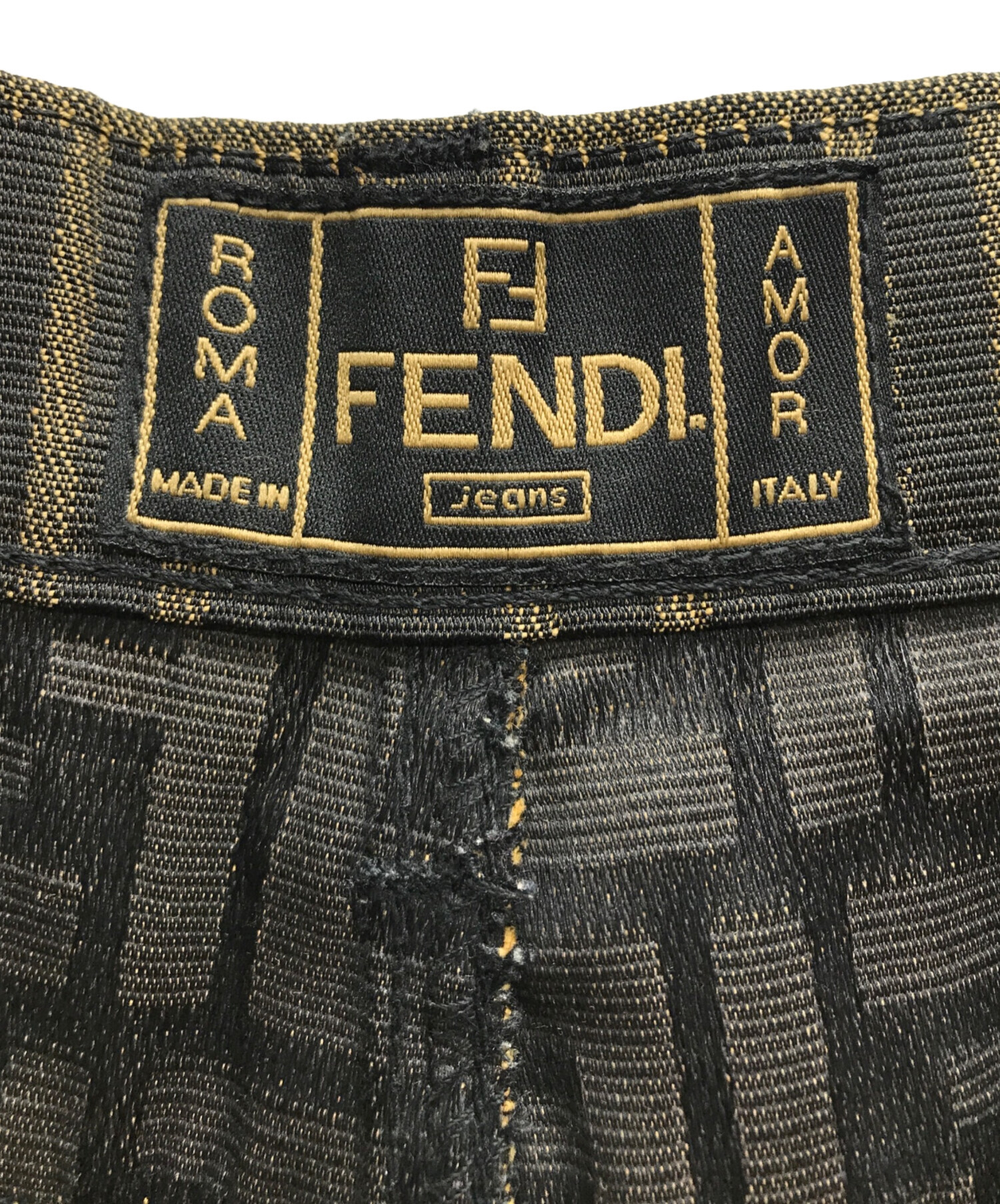 中古・古着通販】FENDI (フェンディ) ズッカ柄パンツ ブラウン サイズ