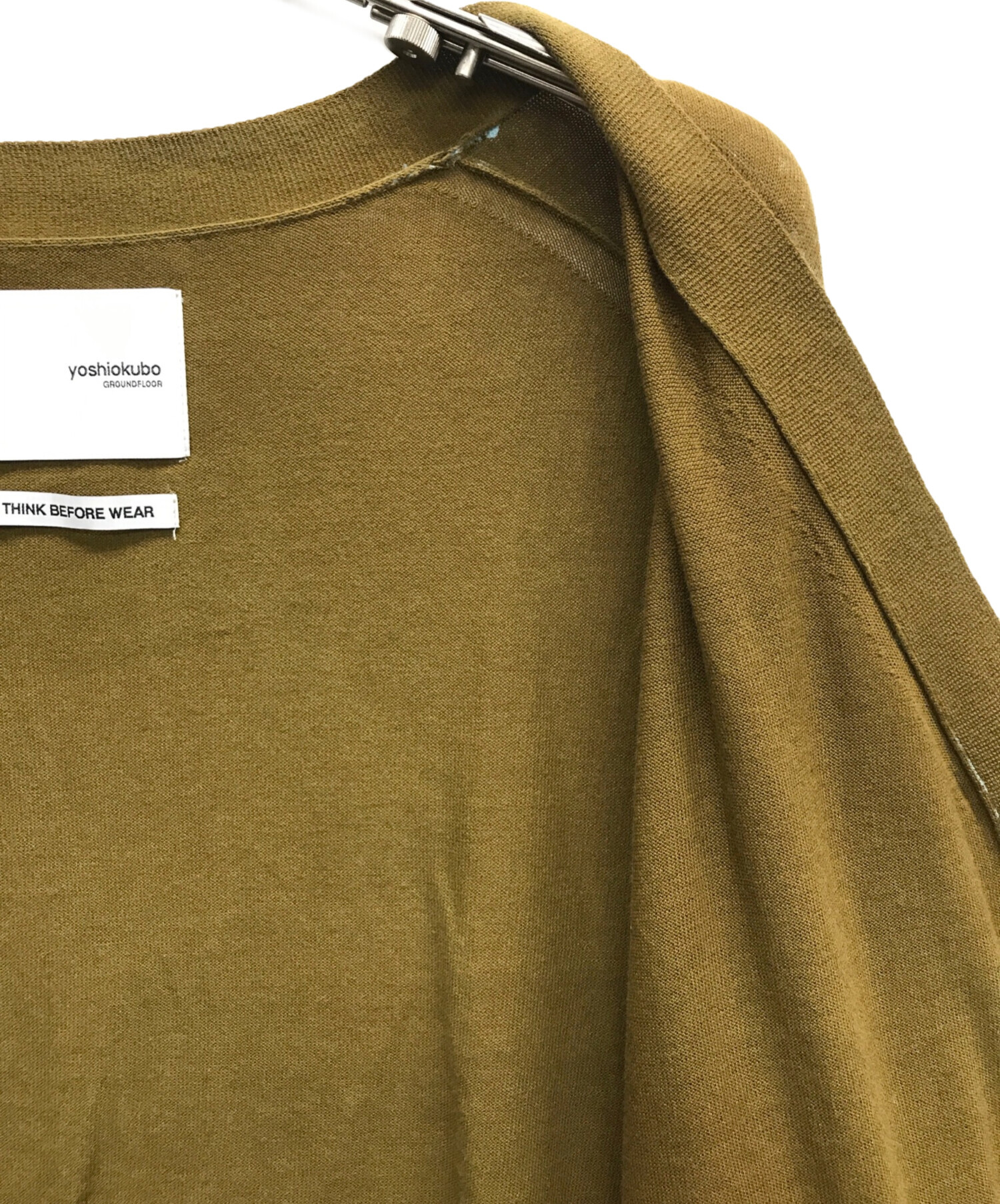 中古・古着通販】yoshio kubo (ヨシオクボ) RUBBED KNIT CARDIGAN 