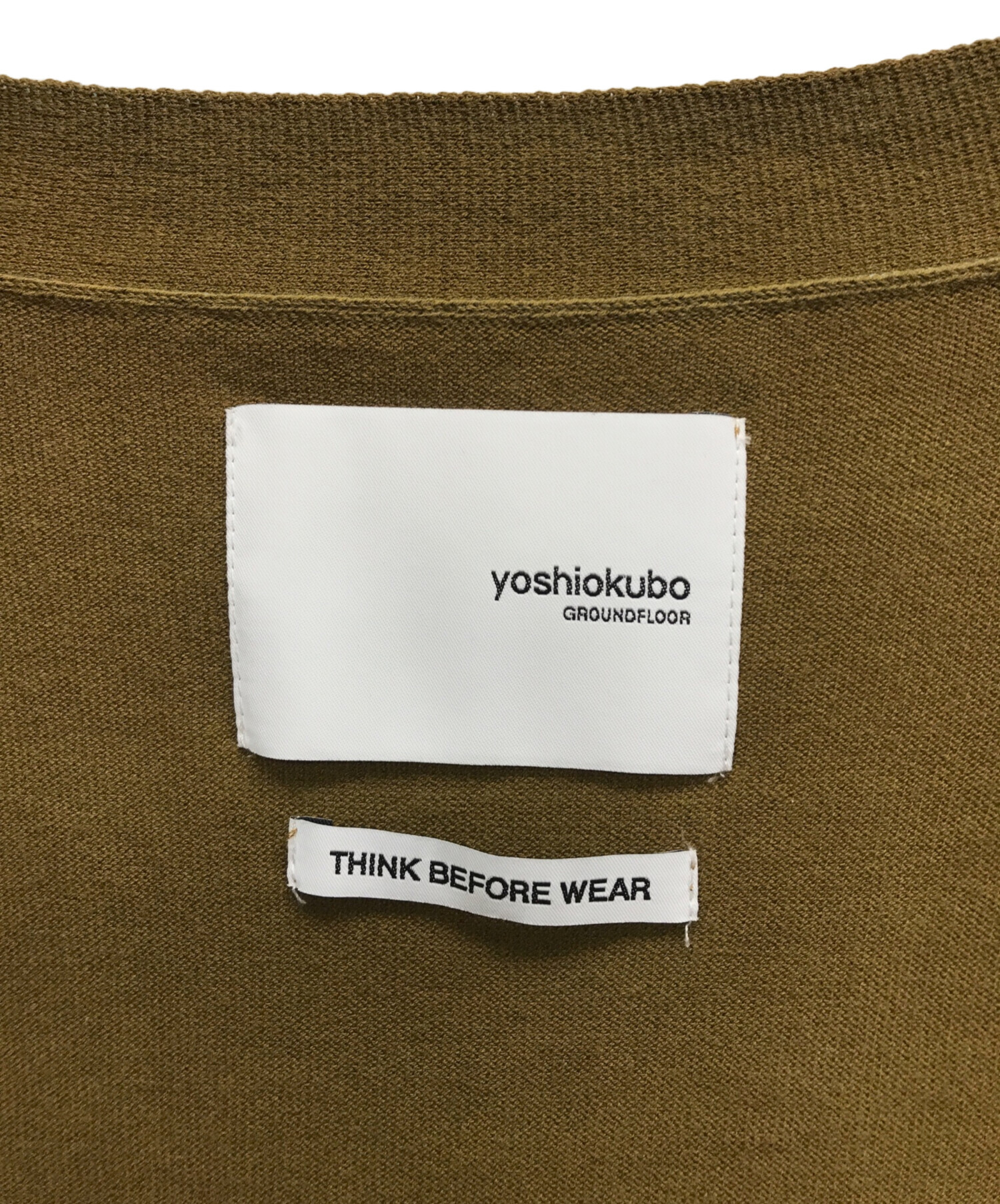 中古・古着通販】yoshio kubo (ヨシオクボ) RUBBED KNIT CARDIGAN 